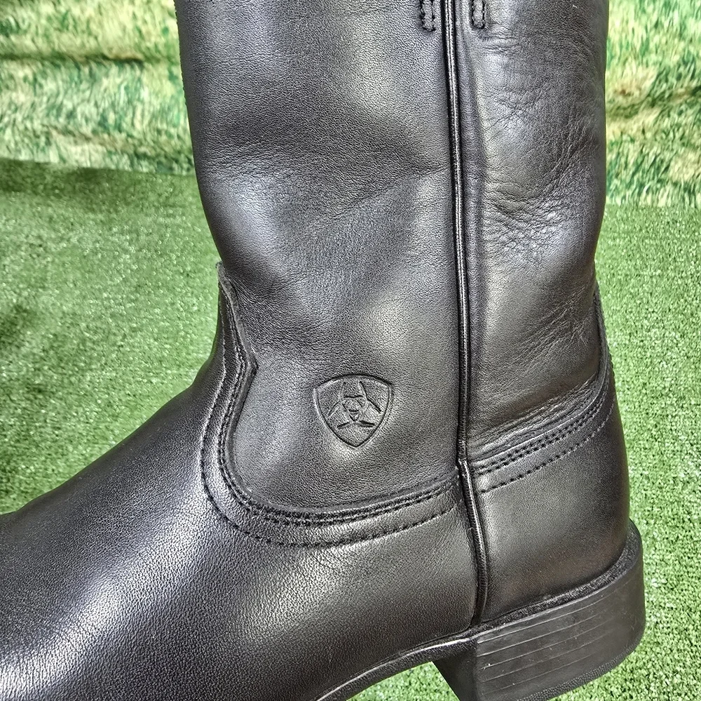 Ariat Heritage Roper Embroidered Leather Round Toe Mens Boots Size 7.5 LIKE NEW